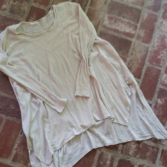 Free People Tops - Free People Hi-Low Waffle Tunic Oatmeal M
